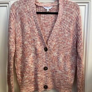TIME & TRU Women's Pink Cardigan Sweater